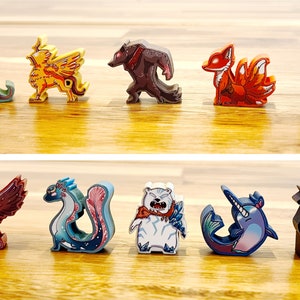 Casting Shadows - Kickstarter Shadow Meeple stickers/decals upgrade kit - Unofficial Product