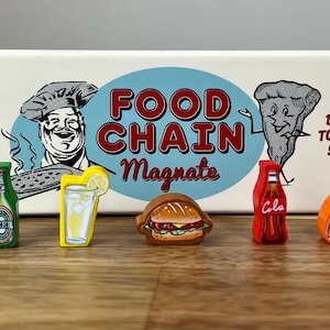 FOOD CHAIN MAGNATE Meeple stickers/decals upgrade kit - matte vinyl Meeple Unofficial Product