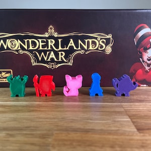 WONDERLAND'S WAR 3D Deluxe Meeples & stickers/decals upgrade kit vinyl Meeple Unofficial Product image 5