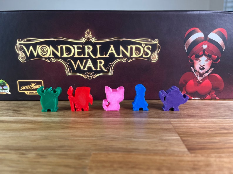 WONDERLAND'S WAR 3D Deluxe Meeples & stickers/decals upgrade kit vinyl Meeple Unofficial Product image 5