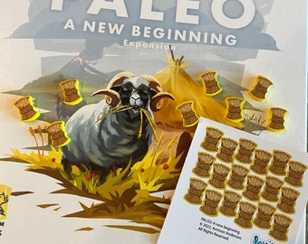 PALEO: New Beginnings Expansion Meeple Sticker Upgrade Kit - vinyl stickers - Unofficial Product