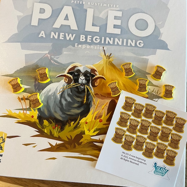 PALEO: New Beginnings Expansion Meeple Sticker Upgrade Kit - vinyl stickers - Unofficial Product