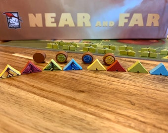 NEAR AND FAR/Amber Mines - Matte Vinyl Meeple Upgrade Kit - Unofficial Product