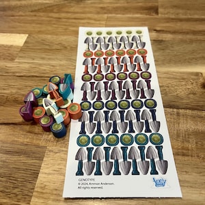 GENOTYPE - Unofficial Meeple Stickers/Decals Upgrade Kit