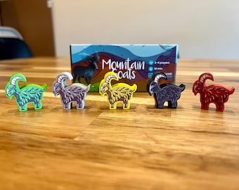 MOUNTAIN GOATS - Meeple stickers/decals upgrade kit - matte vinyl stickers - Unofficial Product