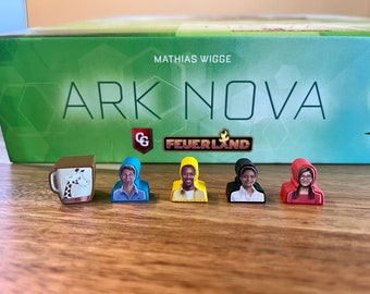 ARK NOVA - Matte Vinyl Meeple Sticker Upgrade Kit - Unofficial Product