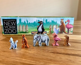 NEW YORK ZOO  - Meeple Sticker/Decal Upgrade Kit - Matte Vinyl Meeple Stickers - Unofficial Product