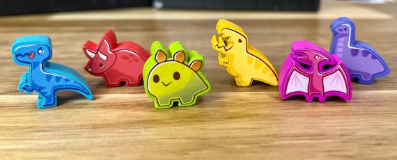 HAPPY LITTLE DINOSAURS & All Expansions Meeple Stickers/decals Upgrade Kit  Vinyl Meeple Unofficial Product 