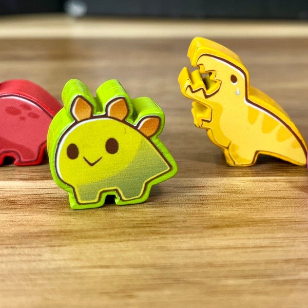 HAPPY LITTLE DINOSAURS & alle Erweiterungen Meeple Stickers/Decals Upgrade Kit - mattes Vinyl Meeple Inoffizielles Produkt