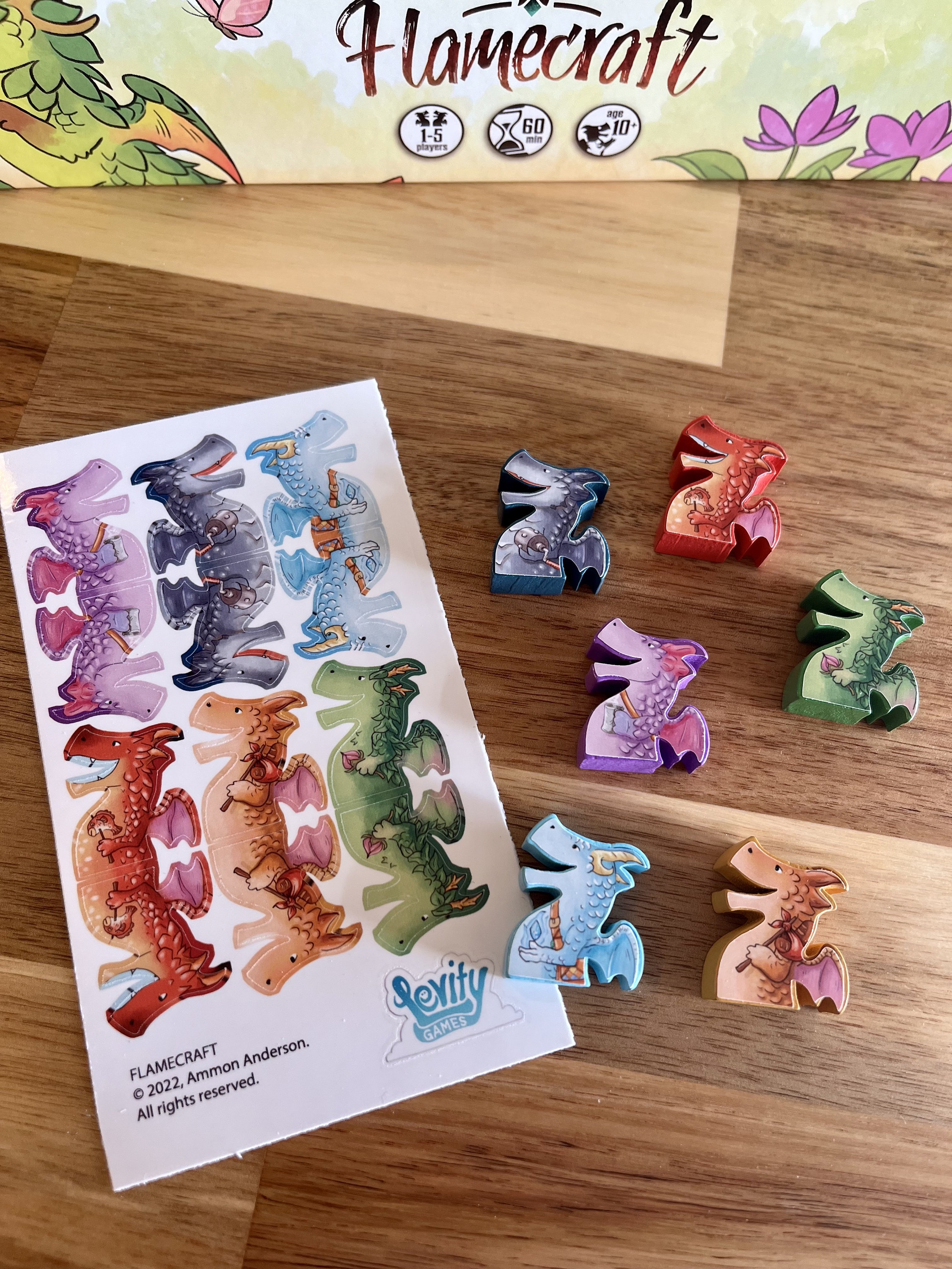 FLAMECRAFT Vinyl Meeple Stickers/decals Upgrade Kit Etsy