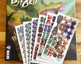 BITOKU Meeple Sticker / Decal Upgrade Kit - Matte Vinyl Stickers