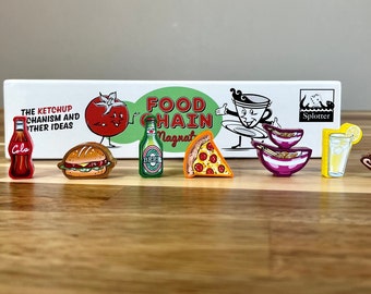 FOOD CHAIN MAGNATE: Ketchup Expansion (only) -  Meeple stickers/decals upgrade kit - matte vinyl Meeple Unofficial Product