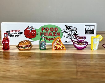 MAGNATE DE LA CHAÎNE ALIMENTAIRE : extension ketchup (uniquement) - kit de mise à niveau d'autocollants/décalcomanies Meeple - vinyle mat produit non officiel Meeple