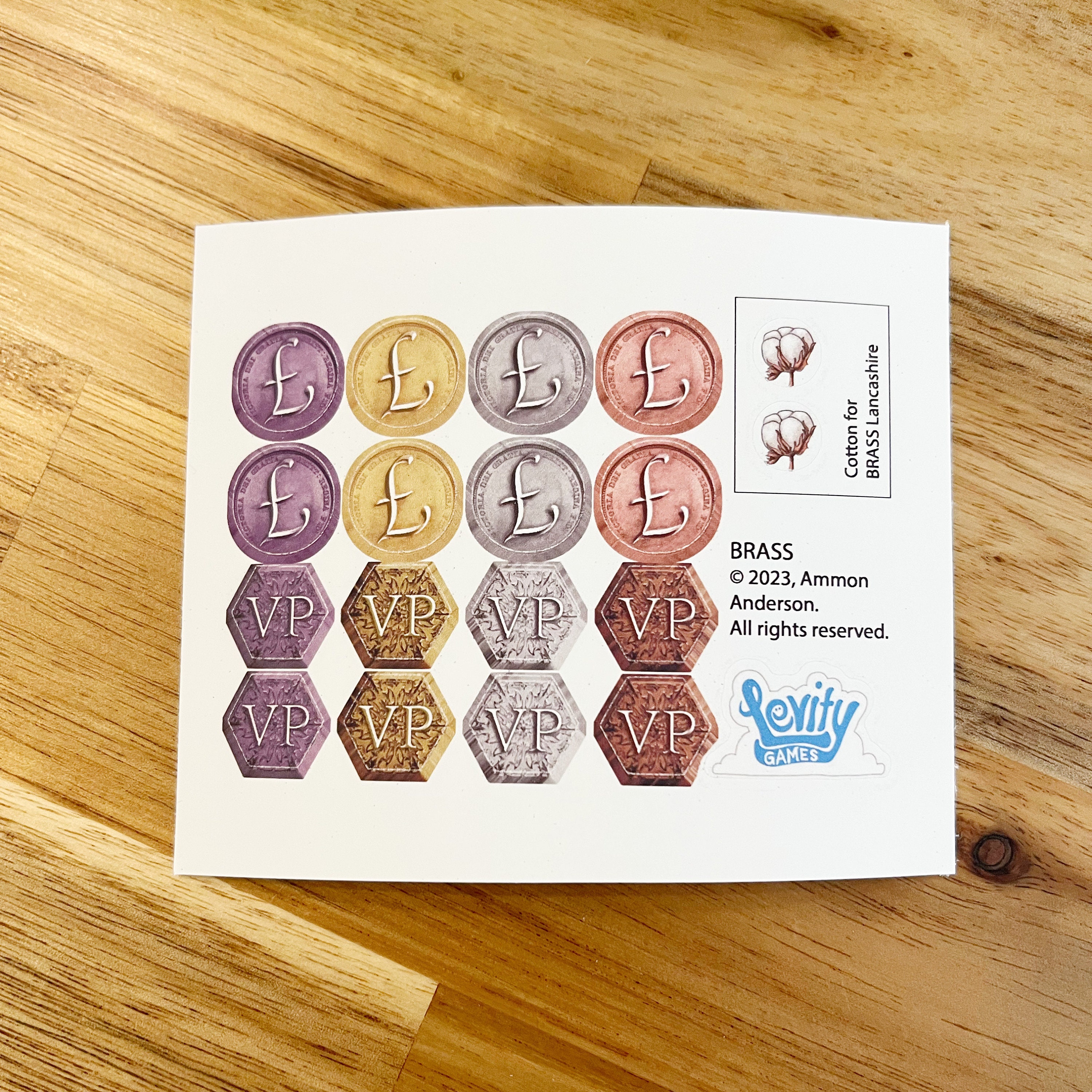 BRASS Lancashire -  matte vinyl Meeple/Decal Upgrade Kit (Unofficial product)