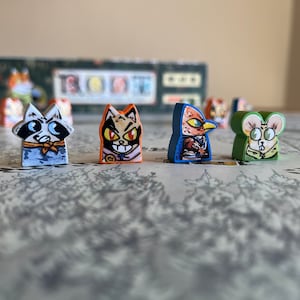 ROOT - Unofficial Meeple Stickers/Decals Upgrade Kit (for Root base set, Riverfolk, Underworld, Vagabond)