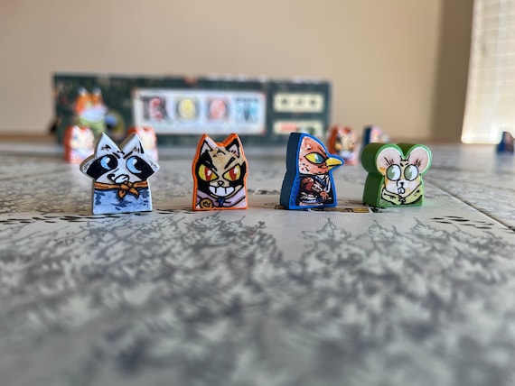 ROOT - Unofficial Meeple Stickers/Decals Upgrade Kit (for Root base set, Riverfolk, Underworld, Vagabond)