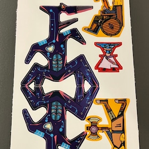 LOOOP Revenge Expansion-Compatible Matte Vinyl Meeple Stickers/Decals - Unofficial Product