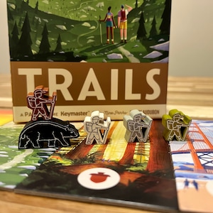 TRAILS - matte vinyl Meeple Upgrade Sticker / Decal kit - Unofficial Product