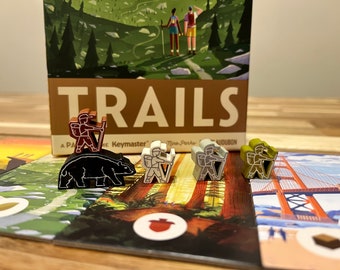 TRAILS - matte vinyl Meeple Upgrade Sticker / Decal kit - Unofficial Product