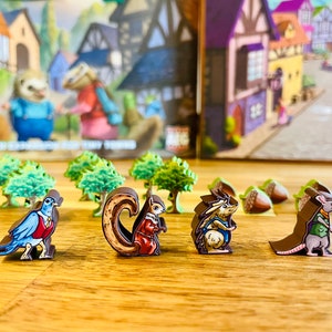 TINY TOWNS VILLAGERS and Tiny Trees Expansions - matte vinyl sticker/decal Meeple upgrade - Unofficial Product