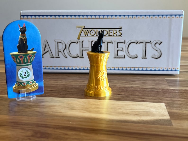 7 Wonders ARCHITECTS Egyptian Cat Pillar Standee Replacement image 1