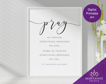 St. Augustine Quote Print: Catholic Wall Art (Digital Download)
