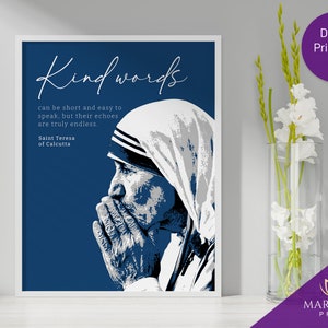 St. Teresa of Calcutta Quote Art: Catholic Wall Decor (Digital Download)