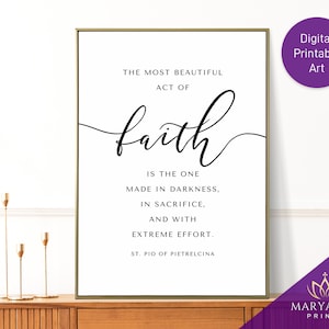 St. Padre Pio Quote Printable: Catholic Wall Art (Digital Download)