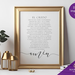 El Credo Prayer, Oración a El Credo en Español, Catholic Printable ...