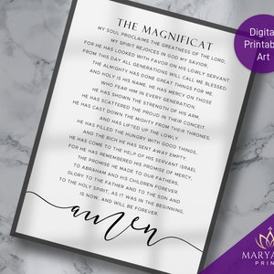 Magnificat Prayer Catholic Wall Art: Song of Mary Printable (Digital Download)