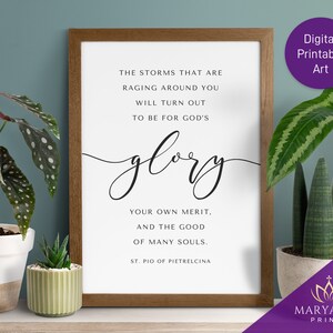 St Padre Pio Quote: Catholic Wall Art Printable (Digital Download)