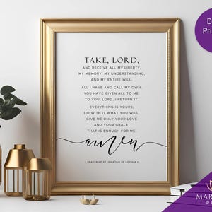 St. Ignatius Prayer - Catholic Wall Art Print (Digital Download)