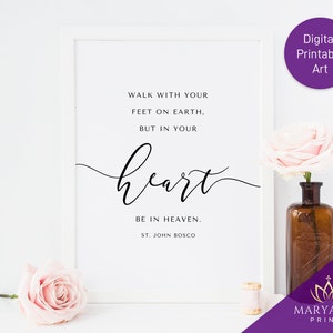 St. John Bosco Quote Art: Catholic Home Decor (Digital Download)