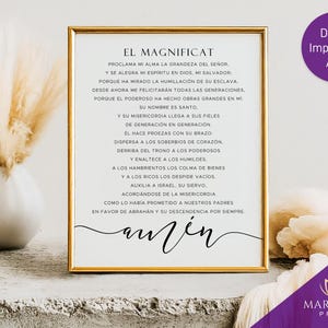 El Magnificat Spanish Prayer, Oraciones Católicas en Español, Oraciones católicas imprimibles, Catholic Prayers in Spanish