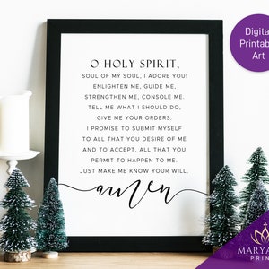 O Holy Spirit Prayer Printable, Cardinal Mercier Prayer, Catholic Prayer, Catholic Wall Art, Catholic Printable, Catholic Art, Catholic Gift