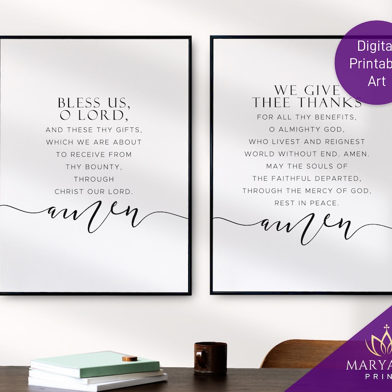 Catholic Meal Prayer - Etsy