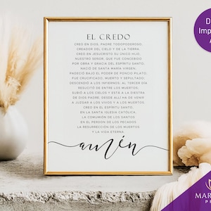 El Credo Prayer, Oración a El Credo en Español, Catholic Printable, Oraciones católicas imprimibles, Catholic Prayers in Spanish
