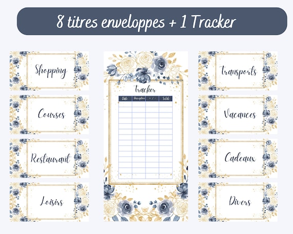 8 A6 Budget Envelope Titles 1 Printable Expense Tracker, Watercolor Floral  Theme, Envelope Labels, Budget Workbook 