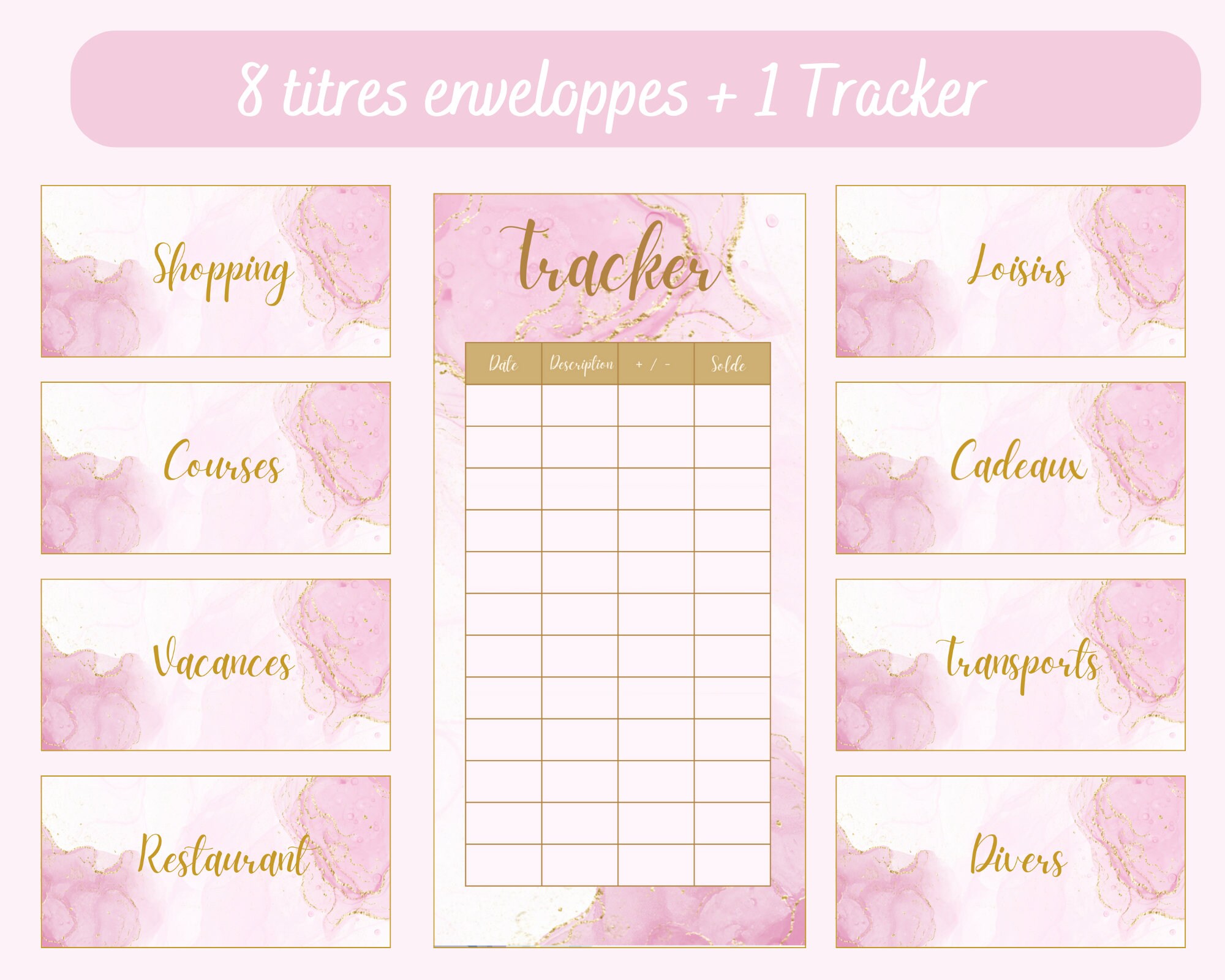 12 Enveloppes Transparentes A6 à Double Poche - PVC, 6 Trous Pour Classeur, Organisateur Budget & Argent