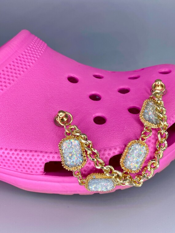 Glitter Me Croc Charm Chain Etsy