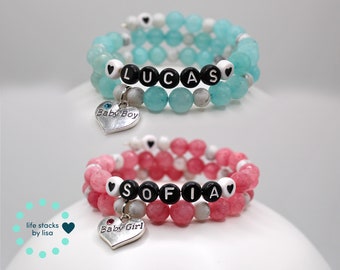 Mama Bracelet | New Mom Bracelet | Personalized Bracelets for Women | Beaded Letter Bracelet |  Word Bracelet