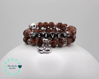 Pulsera de gato / Pulsera de gato personalizada / Pulsera de mascota / Pulseras personalizadas para mujeres / Pulsera de letras con cuentas / Pulsera de palabra