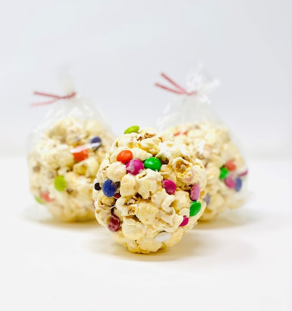M & M Gourmet Popcorn Balls 6 or 12 Count Etsy