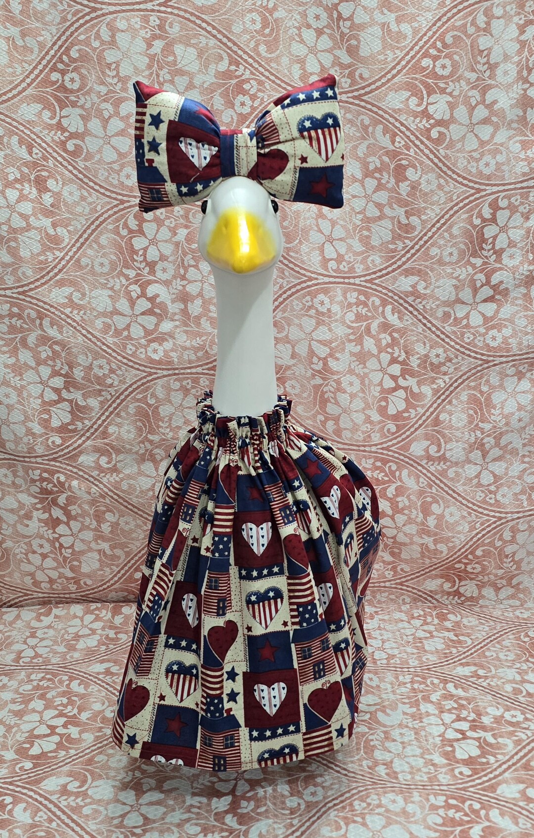 Patriotic Porch Goose Dress With Puffy Bow 23" Geese - Etsy