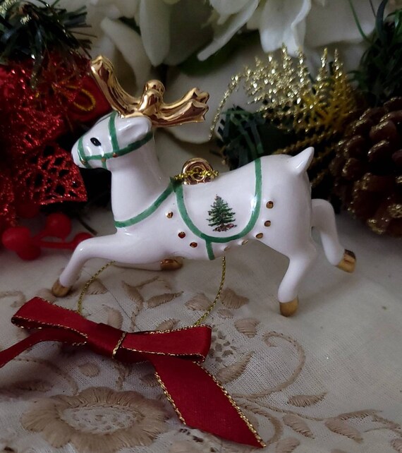 Spode New in Box Christmas Tree Reindeer Ornament - Etsy Canada