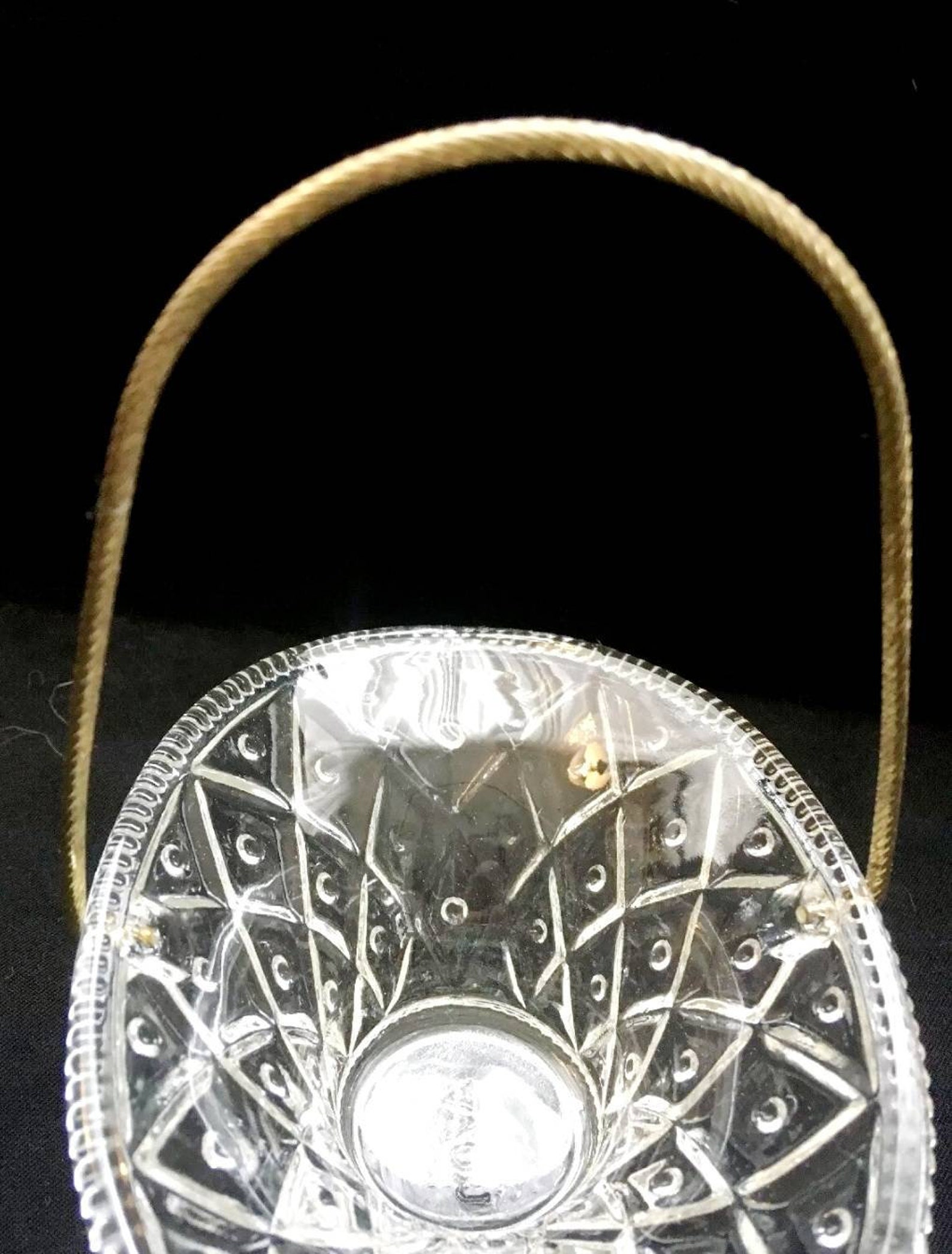 Vintage Avon Fostoria Glass Basket with Wire Handle Gift Etsy