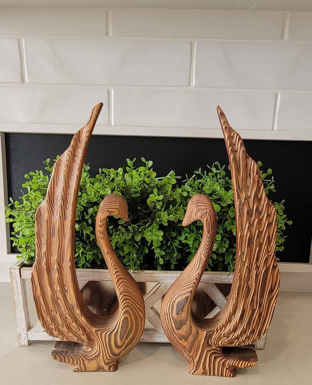 Vintage Wooden Birds Wall Decor Set of 2 Boho Birds Vintage Home Decor