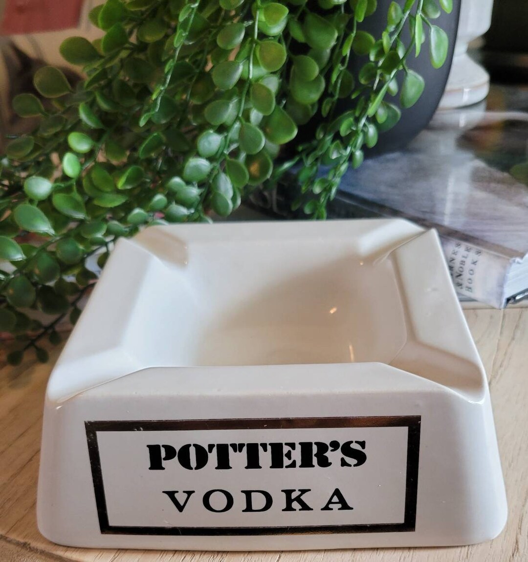 Rare Vintage Potters Liquor Ashtray/cigar. Man Cave Square Etsy