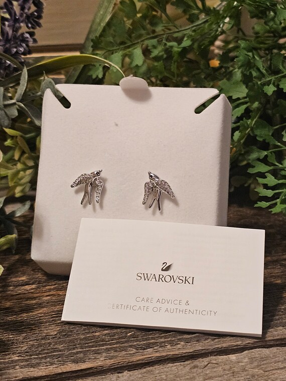 Swarovski Crystal Ladies Rhodium Plated Flying Sw… - image 3