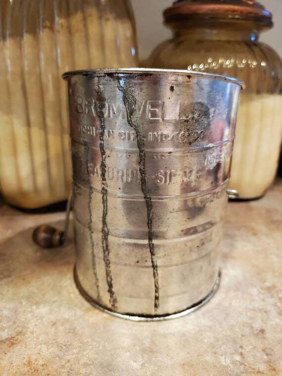 Antique Bromwell Flour Sifter Patented Jacob Bromwell sifter Etsy